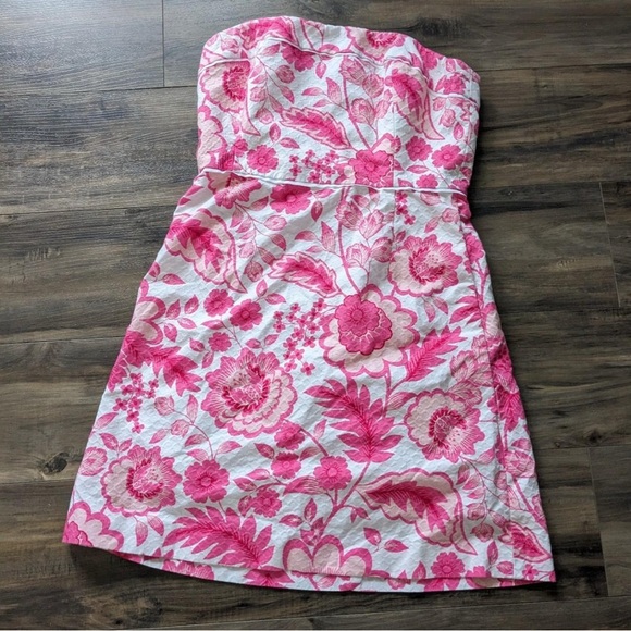 Southern Tide Floral Pink Strapless Dress - Picture 2 of 2